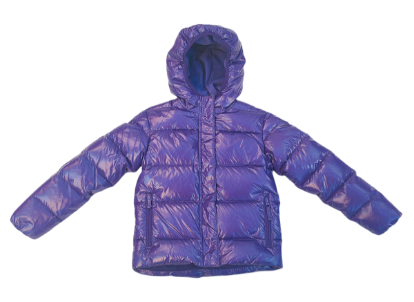 Down or polyester filled garments