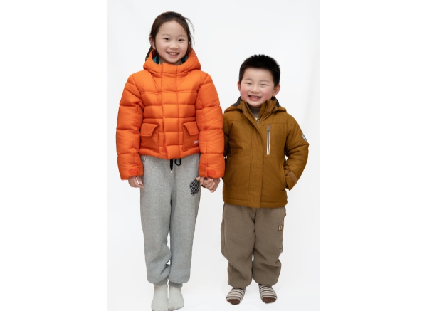 Down or polyester filled garments