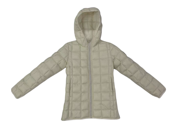 Down or polyester filled garments